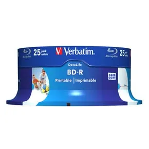 Verbatim BD-R SL, Hard Coat protective layer 25GB, spindle, 43811, 6x, 25er Pack, für Datenarchivierung